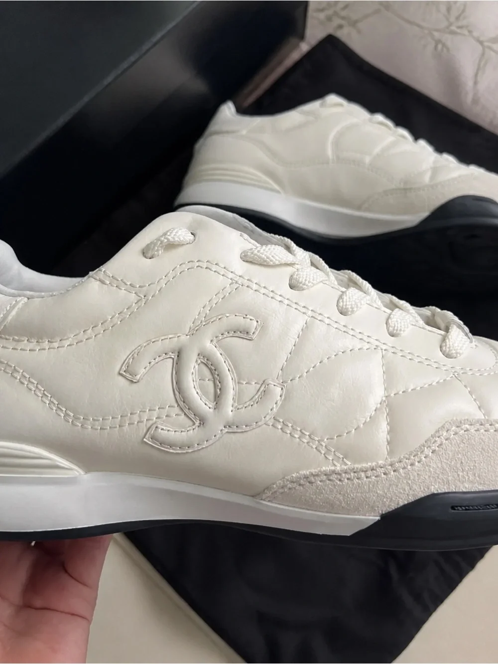 CHANEL quilted leather